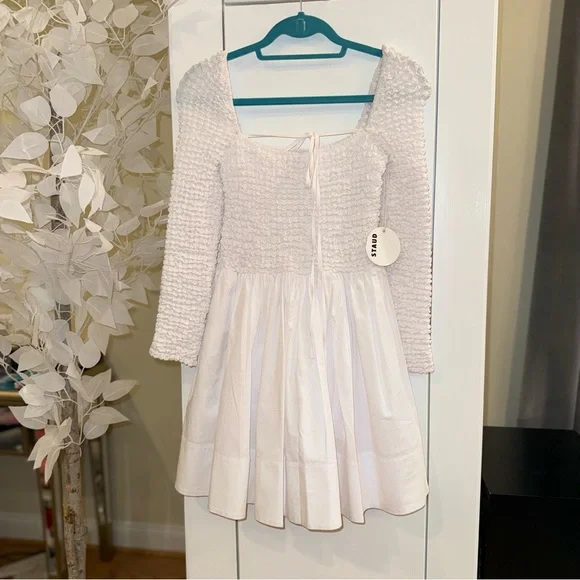 NWT STAUD Cotton Smocked Cassidy Dress - Picture 4 of 13